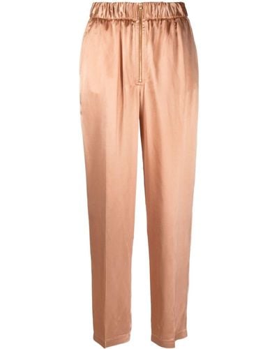 Forte Forte Satin-weave Straight-leg Trousers - Brown