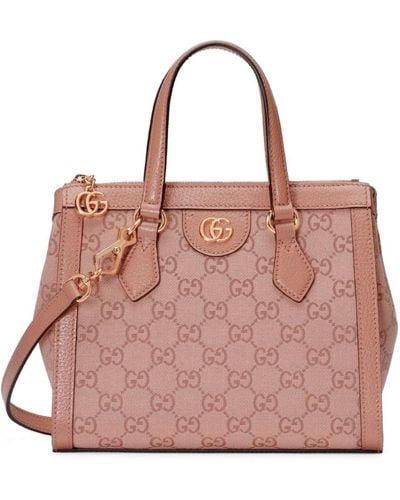 Gucci Ophidia GG Small Tote Bag - Pink