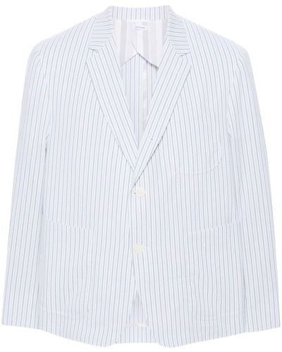 Thom Browne Seersucker Striped Blazer - White