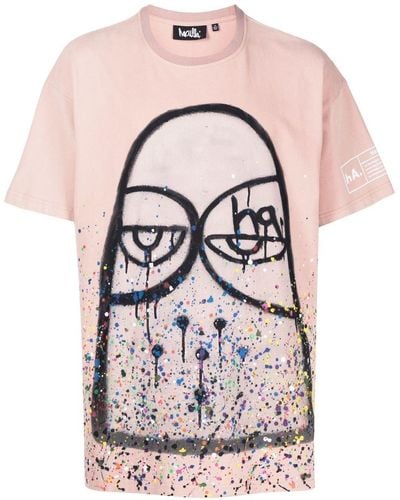 Haculla T-shirt Met Grafische Print - Roze