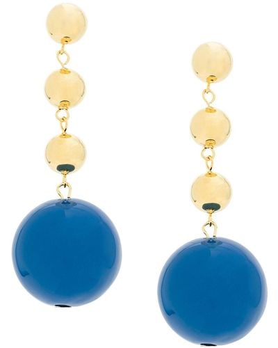 Eshvi Ball Drop Earrings - Blue