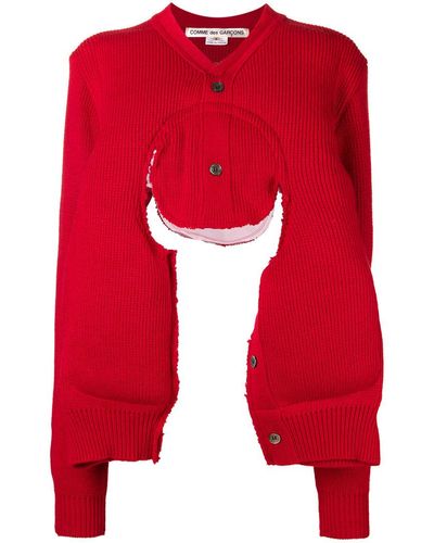 Comme des Garçons Cut-out Sweater - Red