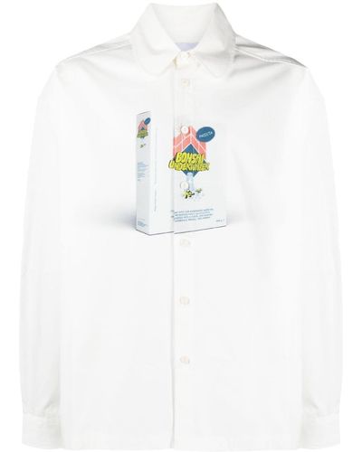 Bonsai Chemise à imprimé photographique - Blanc