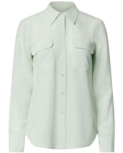 Equipment Silk Long-sleeve Shirt - Green