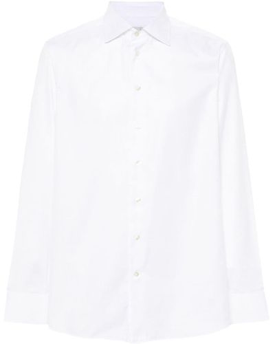Etro Katoenen Overhemd Met Paisley-print - Wit