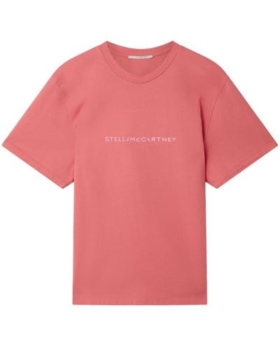 Stella McCartney Stella Iconics T-Shirt mit Logo-Print - Pink