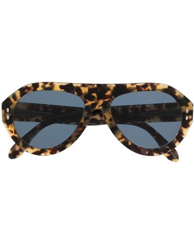 Isabel Marant Tortoiseshell-effect Round-frame Sunglasses - Blue