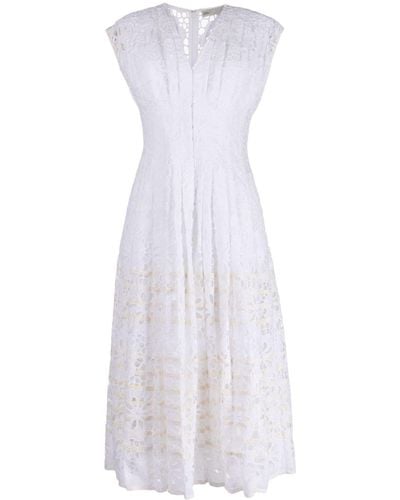Tory Burch Claire Mccardell Broderie Anglaise Dress - White