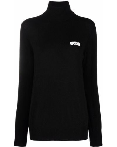 Gcds Sweater Met Patch - Zwart