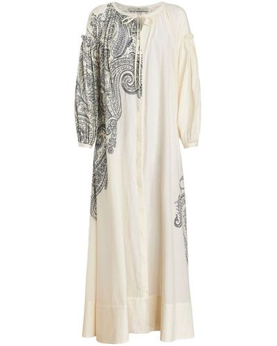 Etro Tunic Dress With Paisley Print - White