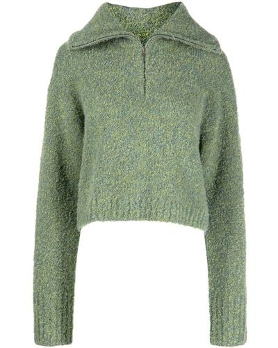 Apparis Jean Spread-collar Sweater - Green