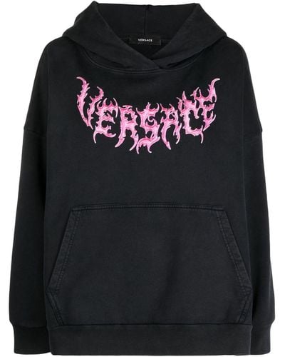 Versace Sweater Met Logoprint - Zwart