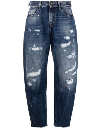 Jacob Cohen Jeans Met Toelopende Pijpen - Blauw