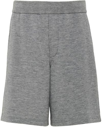 Prada Mélange Wool Bermuda Shorts - Grey