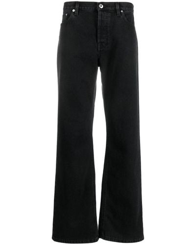 Lanvin Jean droit à patch logo - Noir