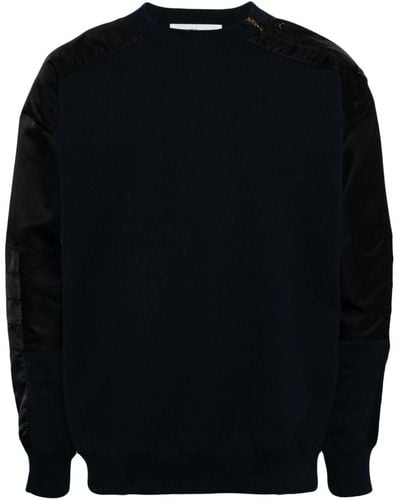 Toga Paneled Cotton Sweatshirt - Blue