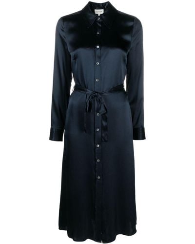 P.A.R.O.S.H. Stella Silk Midi Dress - Black