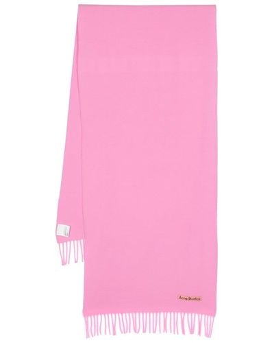 Acne Studios Schal mit ausgefransten Kanten - Pink