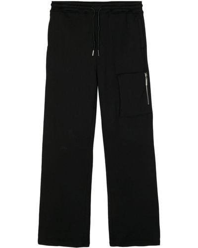 Spencer Badu Drawstring Cotton Track Trousers - Black