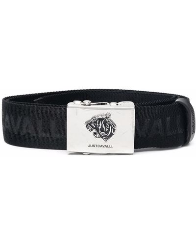Just Cavalli Cinturón con logo - Negro