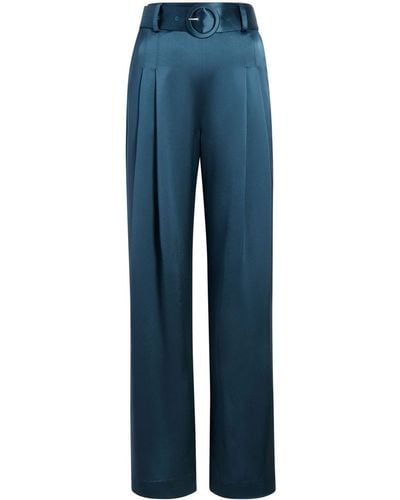 Cinq À Sept Shauna Satin Wide-leg Trousers - Blue