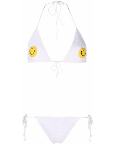 Philosophy Di Lorenzo Serafini X Smiley Company Crochet Bikini - White