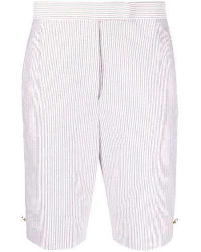 Thom Browne Striped Bermuda Shorts - White