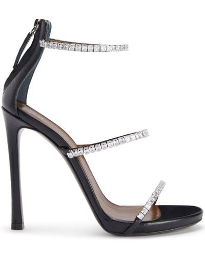 Giuseppe Zanotti Harmony 80mm crystal-embellished sandals - Weiß