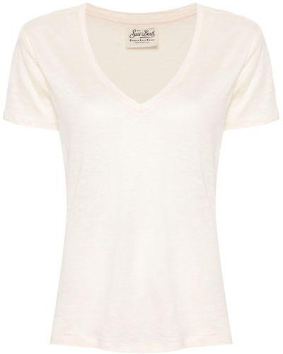 Mc2 Saint Barth Eloise Linen T-shirt - White
