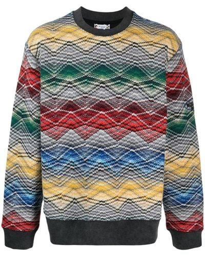 Missoni Zigzag Crew-neck Sweater - Gray
