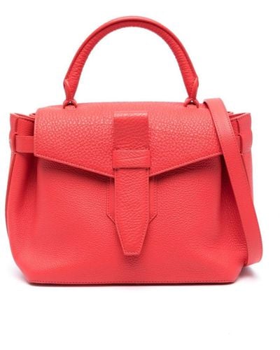 Lancel Small Charlie Leather Bag - Red