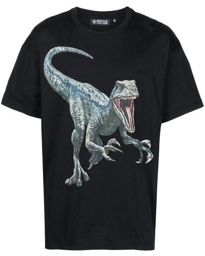 Mostly Heard Rarely Seen Dino-print T-shirt - Black