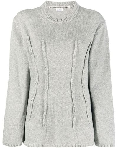 Comme des Garçons Exposed-seam Wool Sweater - Gray