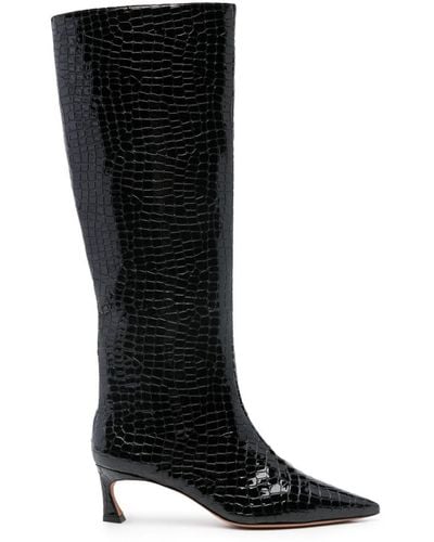 Alexandre Birman Kyra 50mm Leather Boot - Black