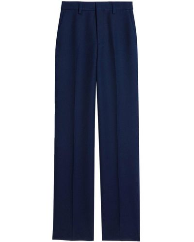 Ami Paris High-waisted Wool Trousers - Blue