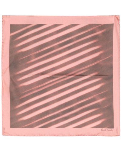 Paul Smith Abstract-print Silk Pocket Square - Pink