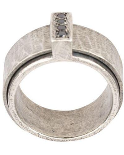Tobias Wistisen Diamond Embellished Ring - Metallic