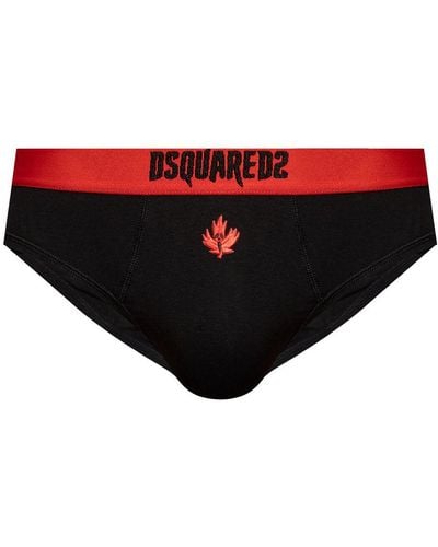 DSquared² Horror Maple Leaf-embroidered Briefs