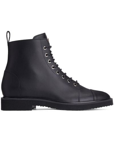 Giuseppe Zanotti Chris Leather Ankle Boots - Black