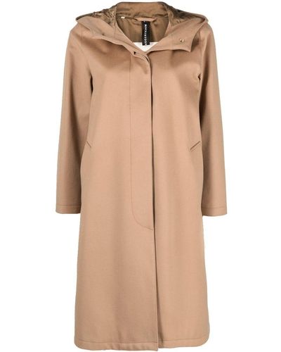 Mackintosh Cappotto INNES monopetto con cappuccio - Marrone