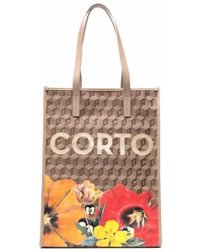 Corto Moltedo Shopper mit Logo-Print - Mehrfarbig