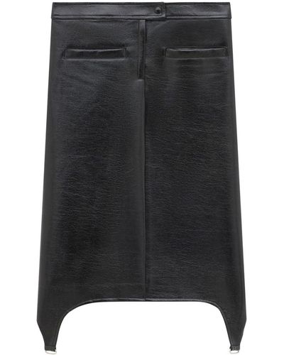 Courreges Bretelles Vinyle Skirt - Black