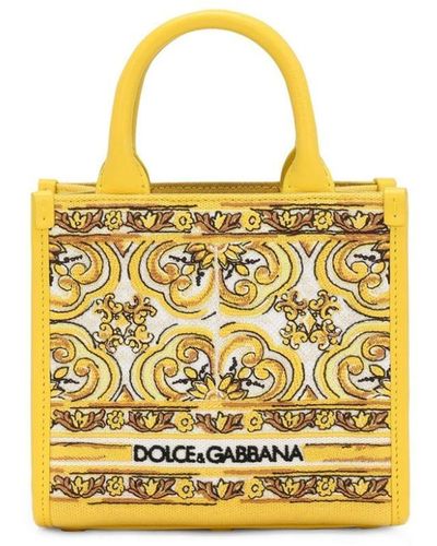 Dolce & Gabbana Mini Dg Daily Canvas Tote Bag - メタリック