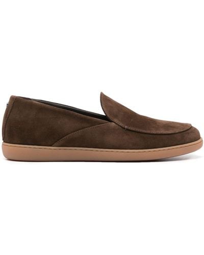 Canali Slip-on Suede Loafers - Brown