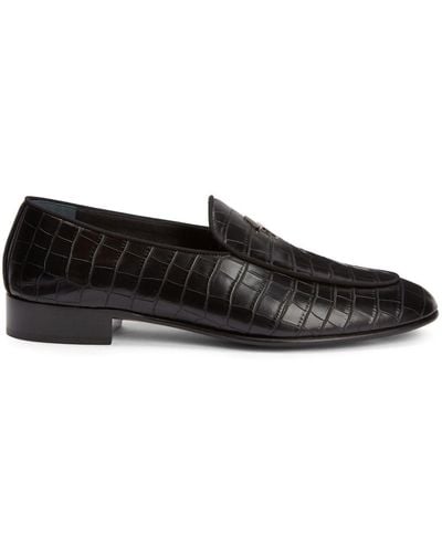 Giuseppe Zanotti Rudolph Leather Loafers - Black