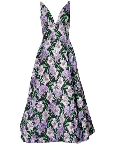 Carolina Herrera Midi-jurk Met Print - Blauw