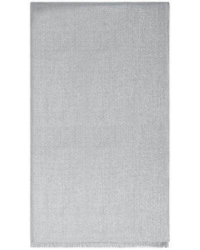 Brunello Cucinelli Schal mit ausgefransten Kanten - Grau