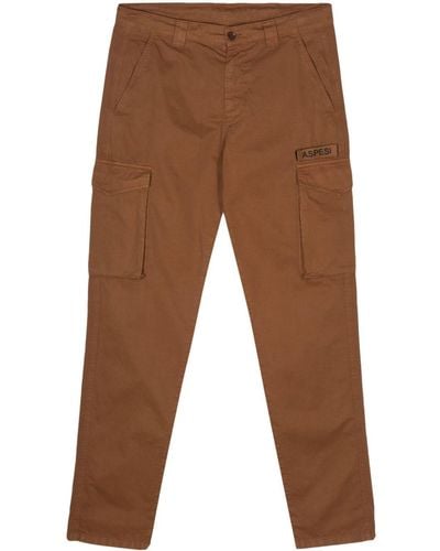Aspesi Cotton Cargo Trousers - Brown
