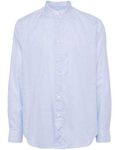 Paul Smith Pinstripe Cotton Shirt - Blue