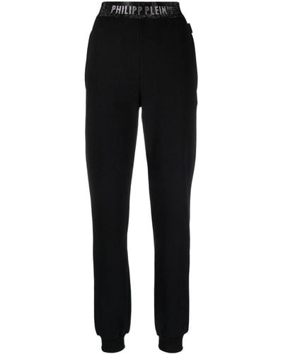 Philipp Plein Logo-waistband Track Trousers - Black
